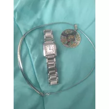 Reloj Y Gargantilla Tipo Cartier 