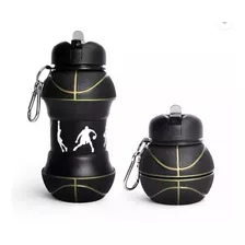 Botella Balon Plegable Para Agua Deporte Basquetbol Nba Negr