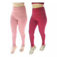 Kit 2 Calças Legging Suplex De Treino Moda Fitness Feminina