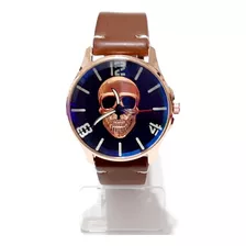 Reloj Skull Calavera Tactico Moto Cuero Diseño Vintage Old