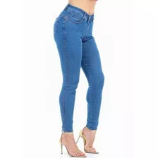 Kit 2 Calças Jeans Feminina Skiny Cós Cintura Alta Com Lycra