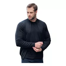 Casaco Masculino Suéter Tricot Agasalho Com Zíper Para Frio