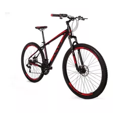 Mountain Bike Xks Kairos Aro 29 19 21v Freios De Disco Mecânico Câmbios Shimano Tourney Tz510 Y Shimano Tourney Tz31 Cor Preto/vermelho