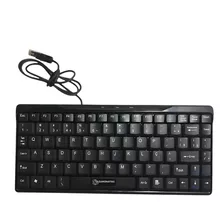 Teclado Preto Pequeno C/ Cabo De Rede Para Notebook Tablet