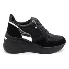 Zapatillas Via Marte Taco Chino 7cm Mujer Urbanas 23 5905