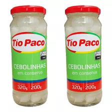 Cebolinhas Em Conserva Tio Paco Kit Com 2 Unidades De 200g