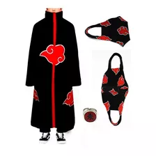 Manto Akatsuki Cosplay Naruto Mascara Anel Itachi M40