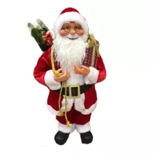 Boneco Papai Noel Vermelho Presente Decoração Natalino 45cm