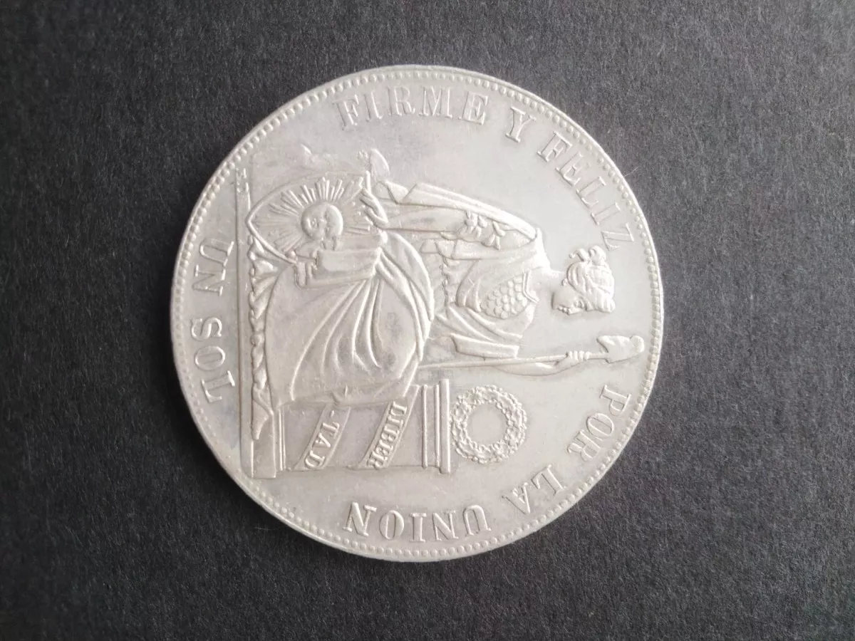 Moneda De Plata Un Sol República Peruana Año 1884