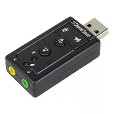 Placa De Audio Sonido Usb Externa Doble Salidas 7.1 Pc