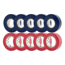 Kit 10 Rolos Fitas Isolantes Coloridas 18mm X 5m Adesiva