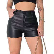 Short Casual Couro Sintético