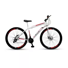 Mountain Bike Ello Bike Velox Aro 29 21v Freios De Disco Mecânico Câmbios Ltx Cor Branco/vermelho