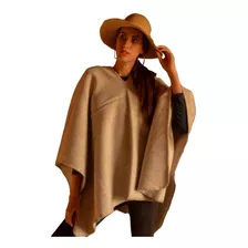 Ruana Tradicional Lana De Oveja Mujer Abrigo Dama 
