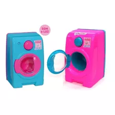 Máquina De Lavar Roupa Infantil De Brinquedo Com Som E Luz