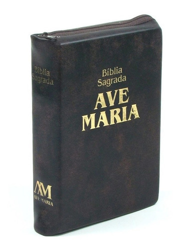 Bíblia Sagrada Ave Maria Tamanho Médio Com Zíper