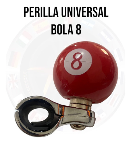 Perilla Para Volante Tipo Billar Bola 8  Foto 2