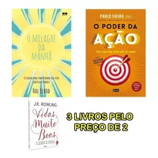 Livro O Poder Da Ação + Milagre Da Manhã + 1 Livro