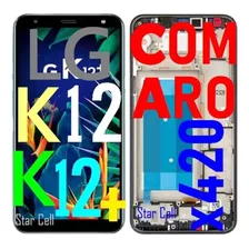 Tela Frontal Original LG(c Aro) K12+ (x420)+capa+película 3d