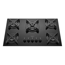 Cooktop 5 Bocas Preto Com Mesa De Vidro Dako Supreme Bivolt