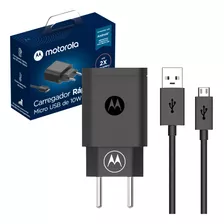 Carregador Rápido Motorola 10w Com Cabo Micro Usb