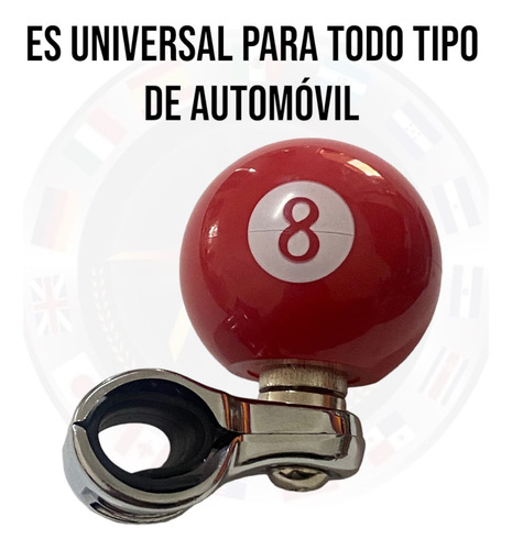 Perilla Para Volante Tipo Billar Bola 8  Foto 3