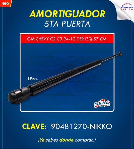 Amortiguador De Cajuela Gm Chevy C2 C3 94-12 Derac Izqu 57cm Foto 10