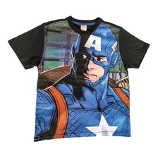 Camisa Infantil Capitão América Escudo Marvel Original