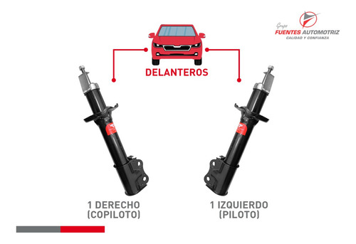 Par Amortiguadores Delanteros Renault Kwid 1.0 2019-2023 Gas Foto 2