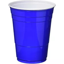 Vasos Fríos De Plástico Azul Para Fiestas, Estilo Redondo. 1