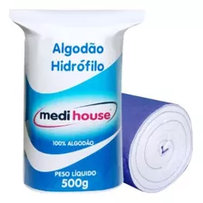 Algodão Hidrófilo Rolo 500g Macio Puro Econômico Medi House