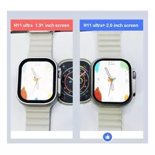 Smartwatch H11 Ultra Plus 49mm Reloj Inteligente Series 8 Color De La Caja Aluminio Color De La Correa Naranja Diseño De La Correa Silicona