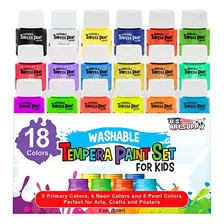 Set Para Niños De Tempera Lavable Art Supply (ee. Uu.), 18.