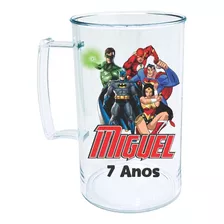 20 Und Canecas Chopp Acrílicas 300 Ml Liga Da Justiça 