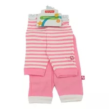 Ropa Para Bebe Fisher Price Set De 2 Pantalones Rosado 3-6m