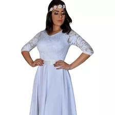 Vestido Longo De Noiva 2020 Casamento Civil Madrinha C115