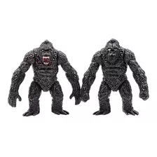 Boneco Gorila King Kong 2 Miniaturas Godzilla Macaco 8 Cm 