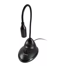 Microfono Computadora Pie Boton Silencio Jack 3.5mm - Otec Color Negro