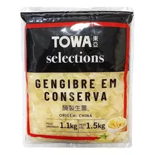 Gengibre Branco Em Conserva Gari Laminado Towa 1,1kg