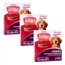 Kit C/03 - Coleira Bulldog Anti Pulgas Carrapatos Caes 25g Cor N/a N/a Tamanho Da Coleira G