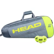 Head Core 3r Pro Tennis Racquet Bag, Gris / Amarillo, Grande