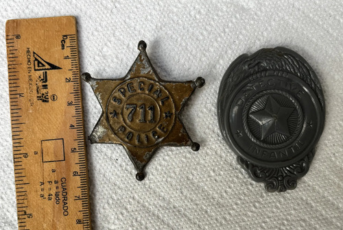 Vintage Insignias Sherifdetective Para Niños Coleccionables