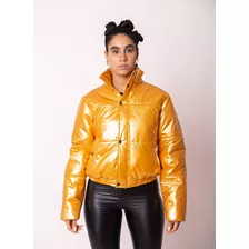 Campera Metalizada Mujer Abrigada 