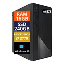 Pc Computador Cpu Intel Core I7 3770 + Ssd 240gb +16gb Ram