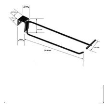 35 Gancho Porta Preço Barra 30 Cm 16 Porta Preço Painel 15cm