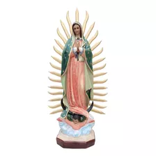 Virgen De Guadalupe Fibra De Vidrio 1 Metro Con Resplandor
