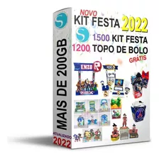 Kit 2023 Festa Prontas Arquivo Corte Silhouette Topo De Bolo