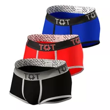 Pack X3 Boxer Calzoncillo Hombre De Algodón Con Elastico