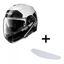 Capacete Articulado Nolan N100-5 Plus Distinctive Branco Cor Branco/preto Tamanho Do Capacete 58/m