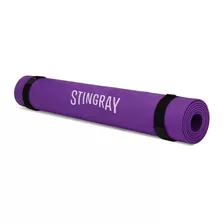 Mat Yoga Pvc Stingray Purple Colchoneta Pilates Gym 